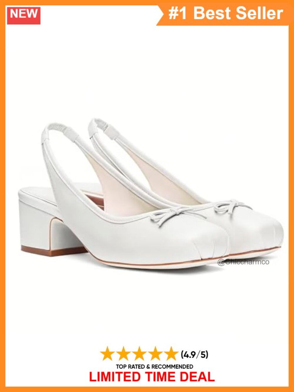 Satin Ruched Ballet Slingback Heels Square Toe Bow Chunky Low Heel Pumps